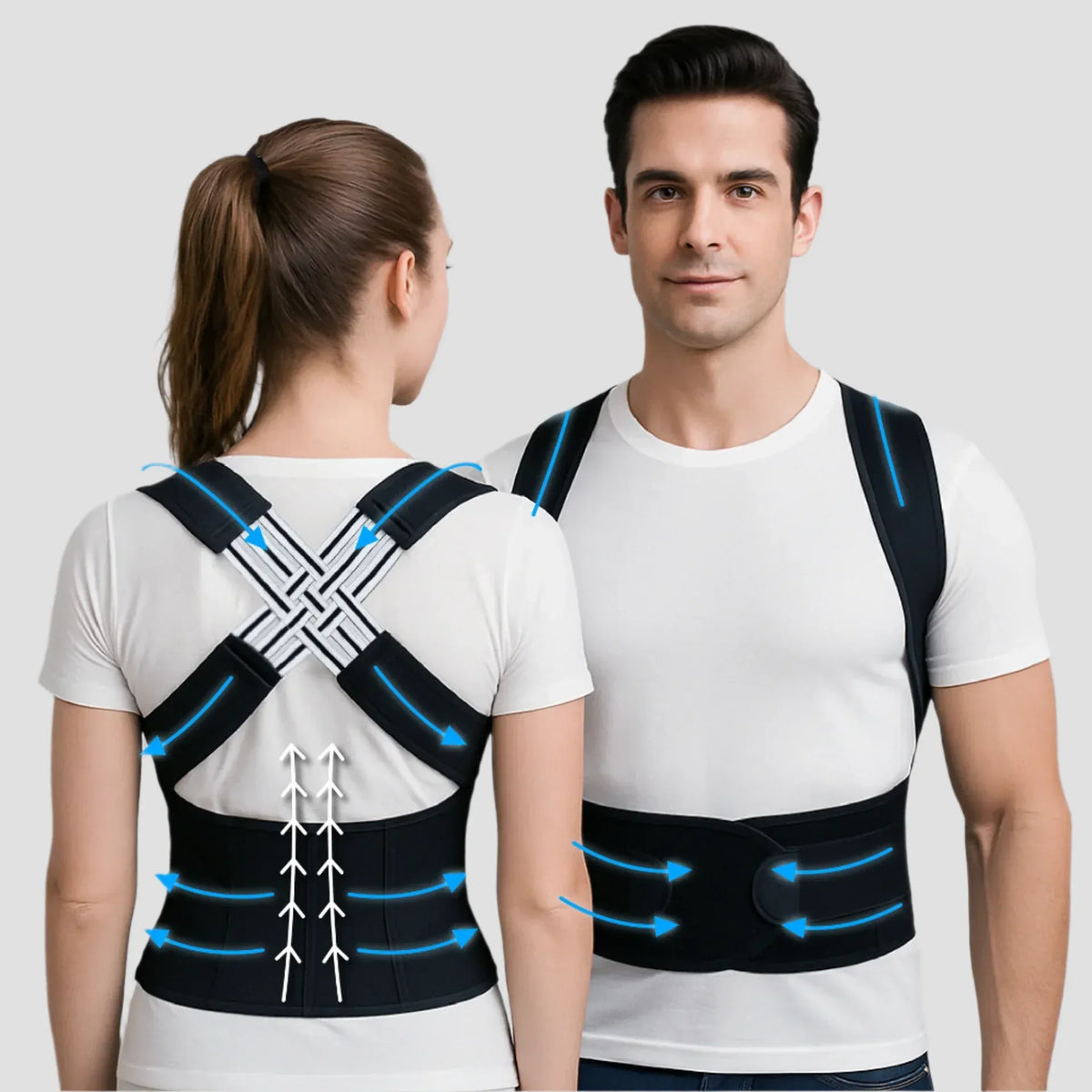 PosturaPro™ – The Original Back Hero (Buy 2, Get 1 FREE) + FREE Gift: Massage Roller 🎁
